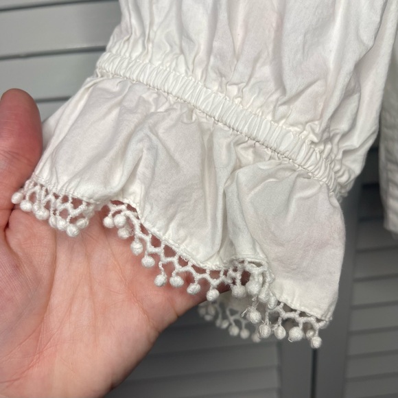 Free People White 3/4 Sleeve Louella Embroidered Top - Picture 5 of 7